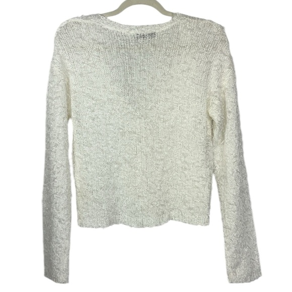 V ery J button down long sleeve cardigan Sz L White - Picture 3 of 10